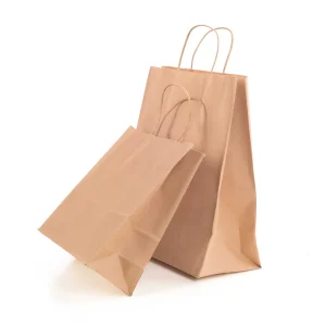 Shopper Carta Biokraft cordino Avana 50 pz