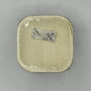 Piattino quadrato in foglia di palma